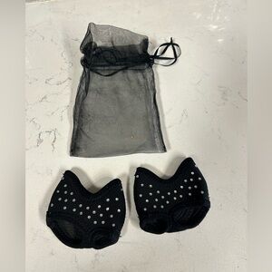 Ballerina, dance, toe, diamond accents slip ons